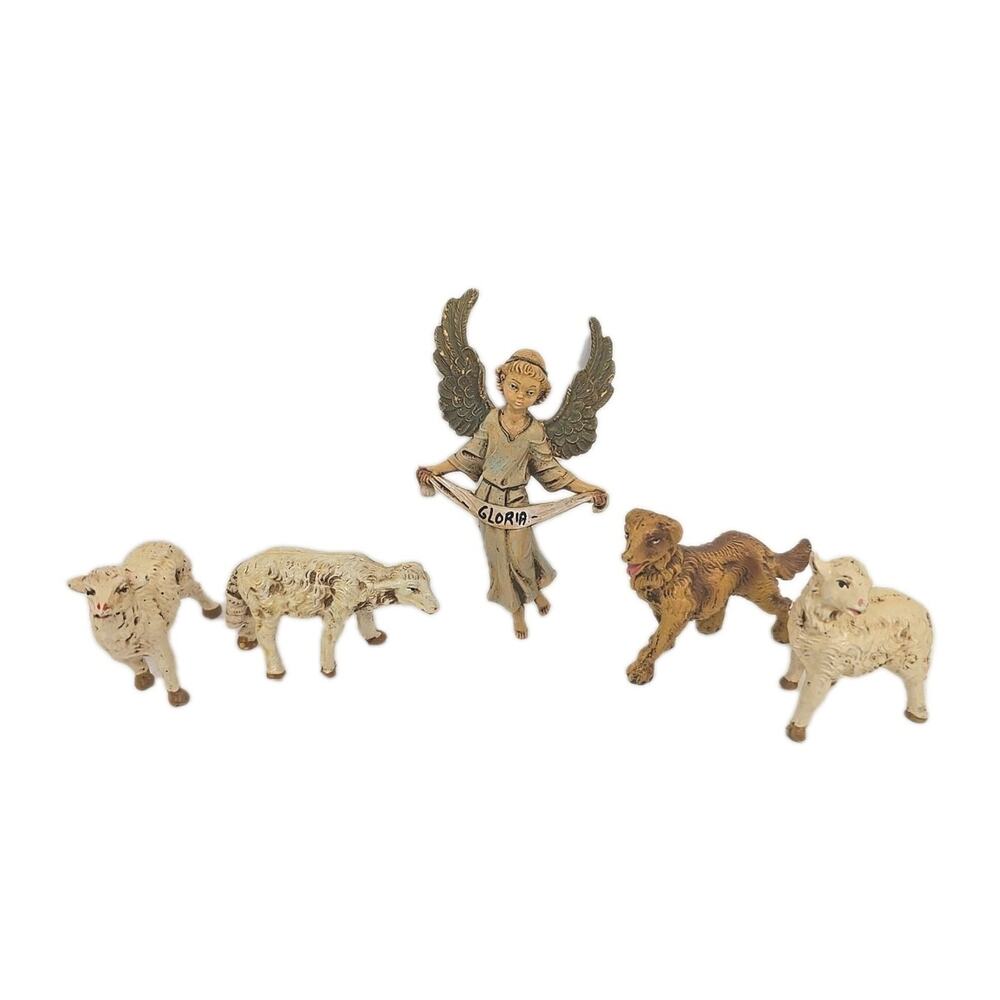 Vintage 5 Pc Depose/Italy Nativity Animals U85